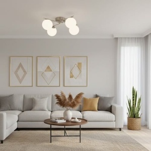 Lustra 4 Socluri E27 Crom LZ516