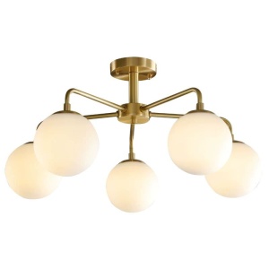 Lustra 5 Socluri E27 Aurie LZ1037-5
