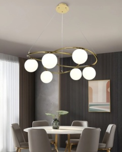 Lustra 6 Socluri Auriu E27 LZ6806-6