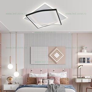 Lustra LED 108W Neagra 3 Functii cu Telecomanda LZG3826-400 - Img 2
