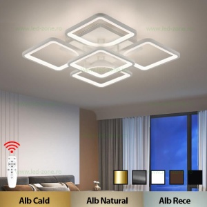 Lustra LED 120W 3 Functii Dimabila cu Telecomanda LZ6604-4+1 - Img 6