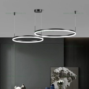 Lustra LED 120W Dimabila 3 Functii cu Telecomanda LZF3651-40+60 - Img 2