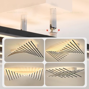 Lustra LED 228W 3 Functii Dimabila cu Telecomanda LZG4061-12 - Img 2