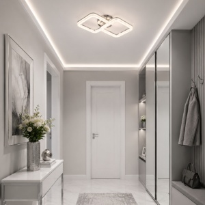 Lustra LED 50W Crom 3 Functii cu Telecomanda LT9290-2