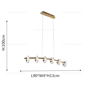 Lustra LED 60W Dimabila 3 Functii cu Telecomanda LZ2039-6 - Img 2