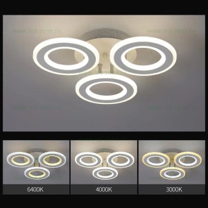 Lustra LED 60W Dimabila 3 Functii cu Telecomanda LZD6600-3 - Img 2