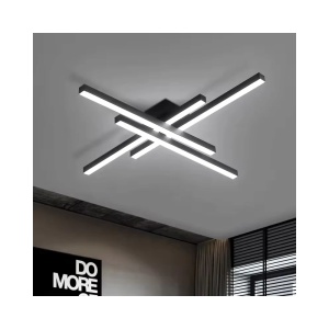 Lustra LED 66W Neagra 3 Functii Dimabila cu Telecomanda LZ9111-4