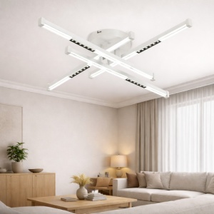 Lustra LED 72W Alba 3 Functii cu Telecomanda LZ9041-4A