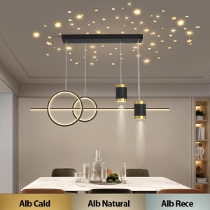 Lustra LED 80W Neagra 3 Functii LZ3869/191