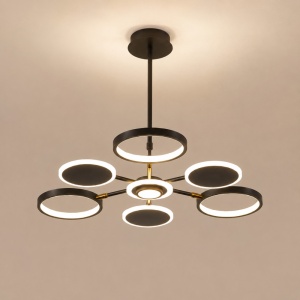 Lustra LED 80W Neagra LZ123-6