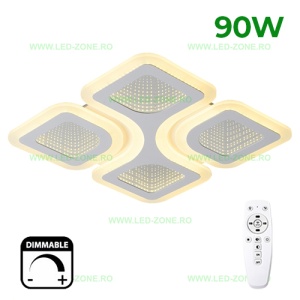 Lustra LED 90W 3D 3 Functii cu Telecomanda LZ9796-480