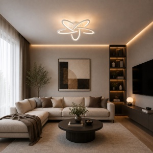 Lustra LED 90W Alba cu Telecomanda LZ9265-5