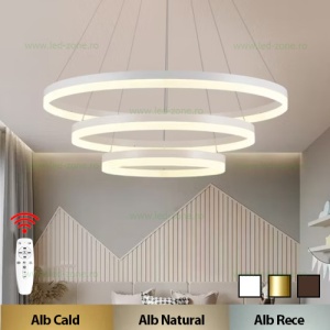 Lustra LED 96W Dimabila 3 Functii cu Telecomanda LZF200/1/3-3 - Img 3
