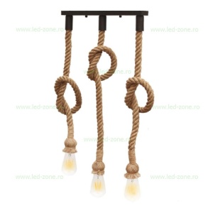 Lustra Rustic 3 Socluri E27 Liniara LZ4243 - Img 1