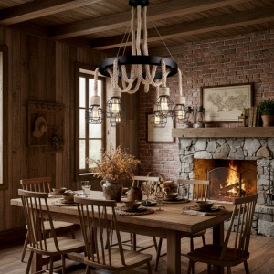 Lustra Rustic 6 Socluri E27 LZ7002 - Img 7