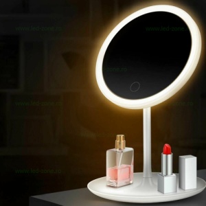Oglinda Machiaj LED 5W 3 Functii USB Alba - Img 4