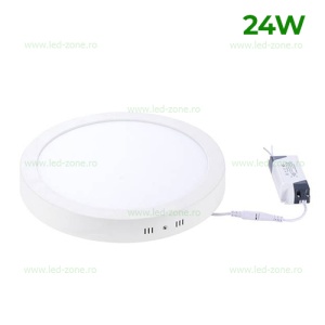 Panou LED 24W Rotund D30cm Aplicat Alb - Img 2