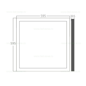 Panou LED 40W 60x60cm Aplicat Alb LZ066 - Img 7