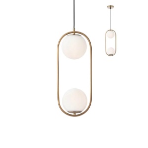 Pendul 2 Socluri E27 Auriu LZ7107-2