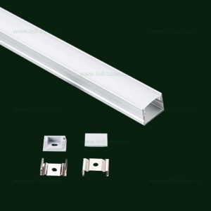 Profil Aluminiu Aplicat Dispersor Mat 1M 18.4MM - Img 3