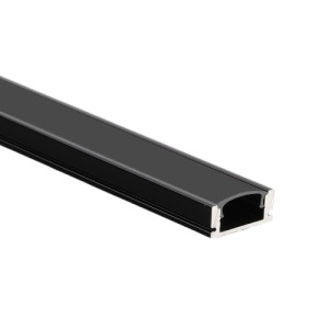 Profil Aluminiu Aplicat Negru Dispersor Negru 2M 12.4MM