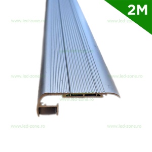 Profil Aluminiu Aplicat Trepte Dispersor Mat 2M 12MM LZ2544