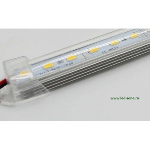 Profil Aluminiu Banda LED SMD5730 Tip U Dispersor Clar 12V - Img 1