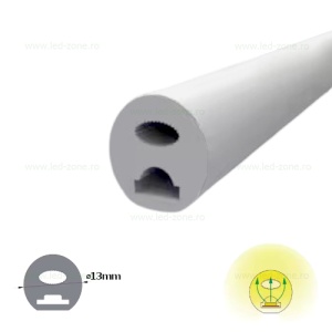 Profil Flexibil Aplicat Silicon Mat Rotund D-13mm