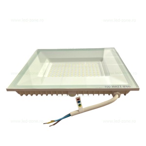 Proiector LED 100W Ultra Slim Alb Sticla - Img 9