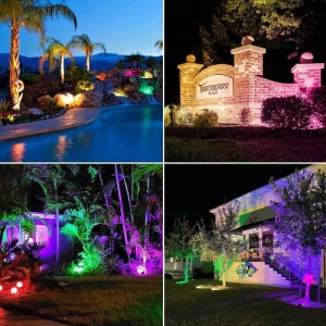Proiector LED 15W Slim SMD RGB Telecomanda - Img 3