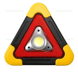 Proiector LED 1xCOB De Avertizare Triunghi Solar si Acumulator - Img 2
