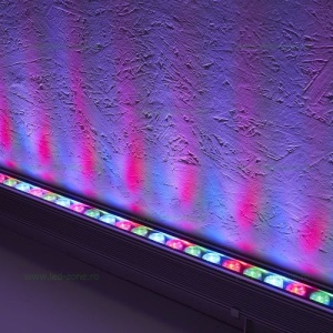 Proiector LED 24W 220V Liniar 100cm RGB Telecomanda Slim - Img 2