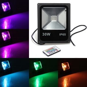 Proiector LED 30W Slim RGB Telecomanda - Img 1
