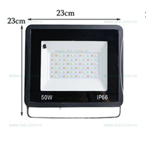 Proiector LED 50W SMD2835 Slim RGB Telecomanda - Img 3