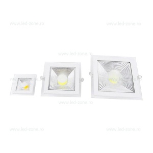 Spot LED 12W Patrat COB Sticla 3 Functii - Img 3