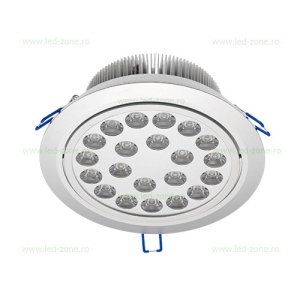 Spot LED 21x1W Rotund Mobil Argintiu 220V - Img 1
