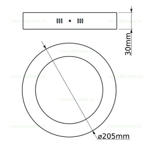 Spot LED 24W Rotund Alb Aplicat Ignifug - Img 4