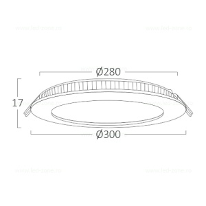 Spot LED 24W Rotund Incastrat CCT  - Img 5