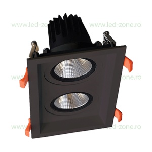 Spot LED 2X15W Dreptunghiular Negru Emergenta - Img 2