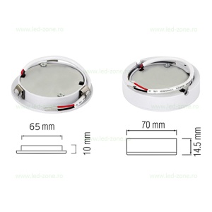 Spot LED 3W Rotund Alb Incastrat/Aplicat LUNA