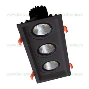 Spot LED 3X15W Dreptunghiular Negru Emergenta - Img 2