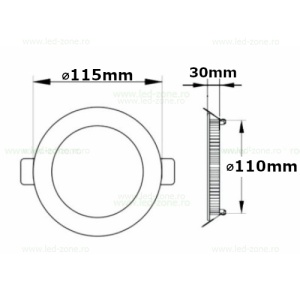 Spot LED 7W Slim Rotund Alb IP65 - Img 4