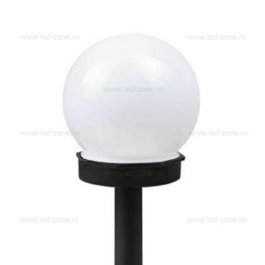 Stalp LED Gradina Solar Glob Mat D100mm - Img 2