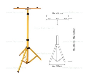Stativ Reglabil 3 Module Pentru 2 Proiectoare LED - Img 2