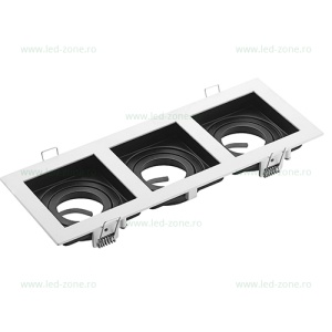 Suport Incastrat 3 Becuri Spot LED GU10 PETUNYA - Img 2