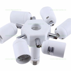 Adaptor soclu bec 7xE27 - Img 5