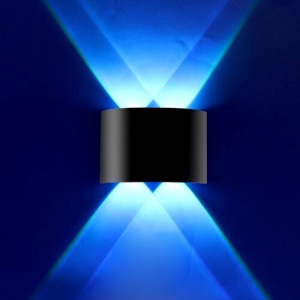 Aplica LED 2x2W Exterior Negru RGB Telecomanda LZ813-2 - Img 3