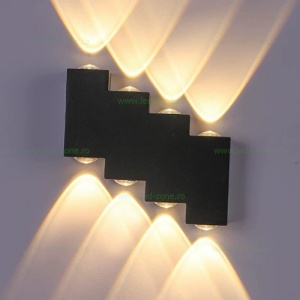 Aplica LED 8W Exterior Negru DS-XS06