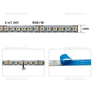 Banda LED 5050 120 SMD/ML RGBW Interior 24V - Img 2