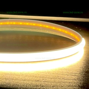Banda LED COB 220V Alba Slim Silicon Mat Autoadeziva Taiere 10cm - Img 6